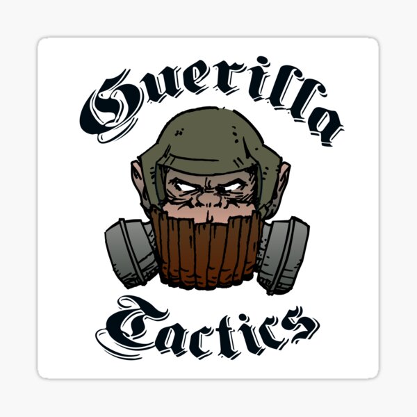 Vista previa del artículo con la obra «Tácticas de guerrilla», diseñado y vendido por dtkindling.