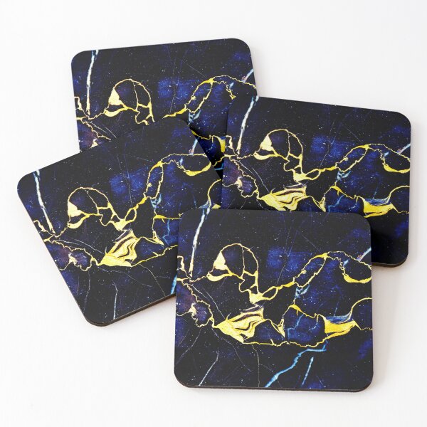 Item preview, Blue Marble with Yellow Gold Mug designed and sold by trendingatees.