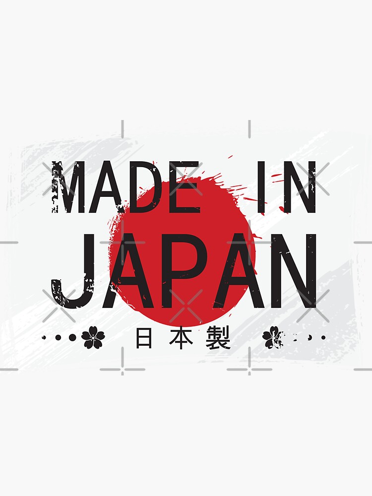 Premium Vector  Made in japan logo and trust badge icon japan flag logo