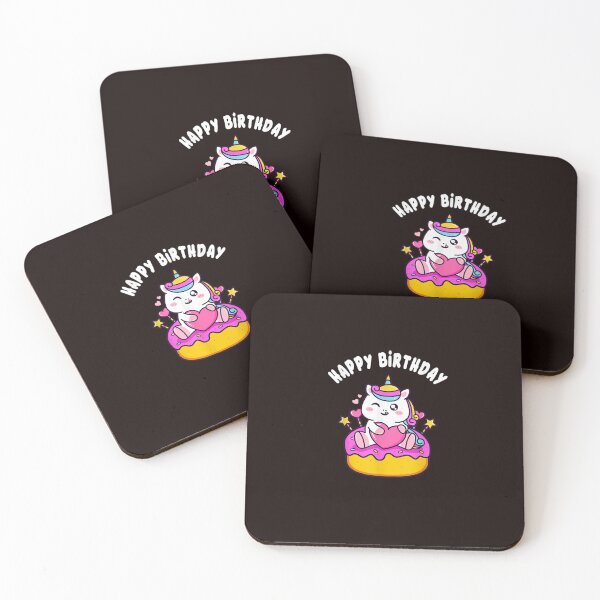 Item preview, happy birthday cute unicorn for kids designed and sold by BeFaCtO.
