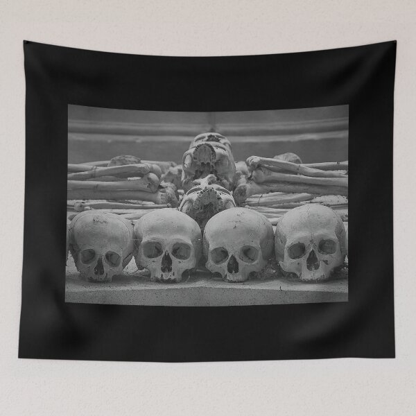 Item preview, Sedlec Ossuary Skulls Photo Art, Human Bone Church Mystery Skulls Art, Halloween Skull designed and sold by Sedlec Ossuary Project.