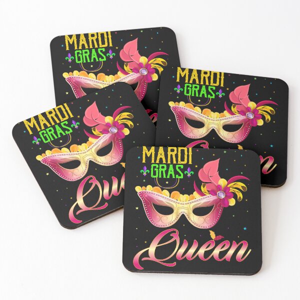 Item preview, Mardi Gras Queen Shirt Happy Mardi Gras Carnival Colorful Mask designed and sold by CREATIVE-TEE.