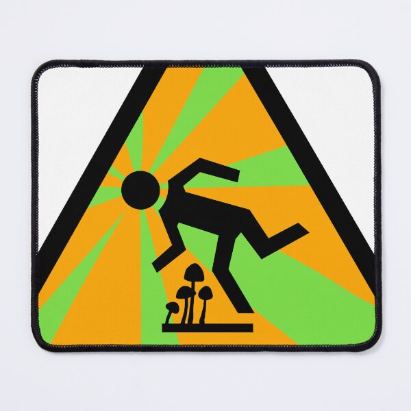Item preview, Green Trip Hazard Psychedelic Warning Sign designed and sold by Normandie Rainwater.