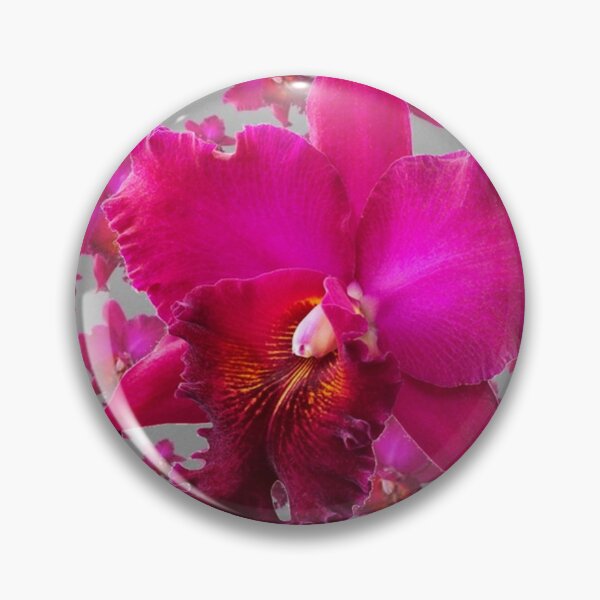 Item preview,  FUCHSIA TROPICAL ORCHIDS  ABSTRACT PATTERNS GREY ART designed and sold by sharlesart.