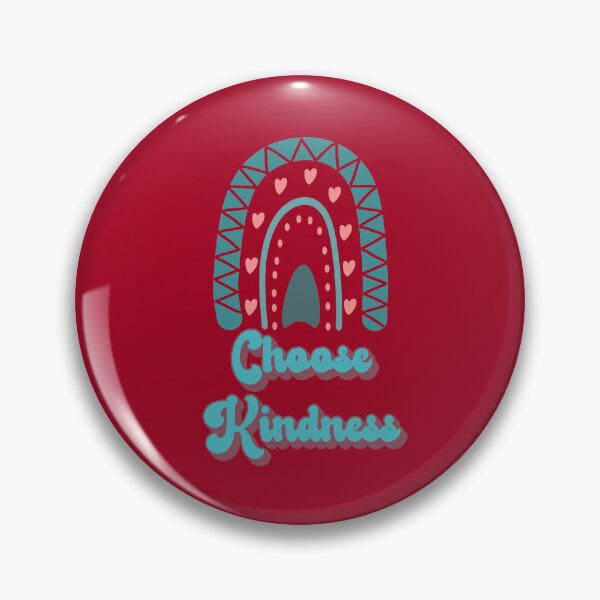 Item preview, Choose Kindness Vintage Retro Boho Rainbow Positivity on Burgundy  designed and sold by Itaya Art.