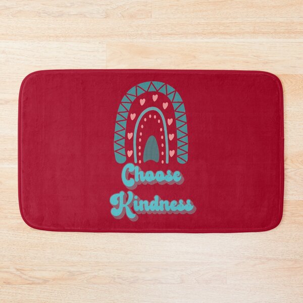 Item preview, Choose Kindness Vintage Retro Boho Rainbow Positivity on Burgundy  designed and sold by Itaya Art.