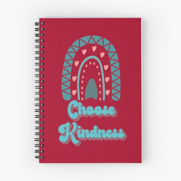 Item preview, Choose Kindness Vintage Retro Boho Rainbow Positivity on Burgundy  designed and sold by Itaya Art.