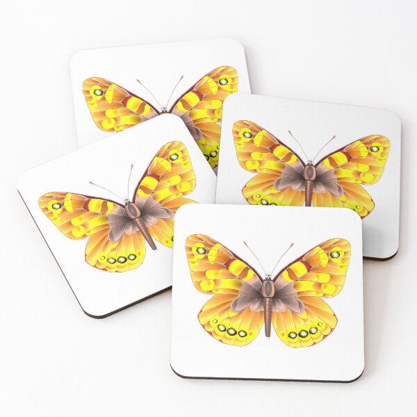 Item preview, Yellowish brown tropical butterfly designed and sold by Elonium.