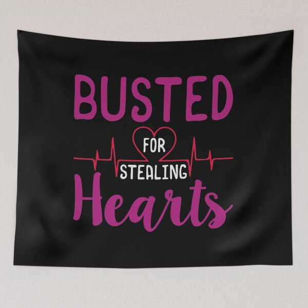 Item preview, Busted For Stealing Hearts Funny Valentine's Day 2022 designed and sold by mohalaz.
