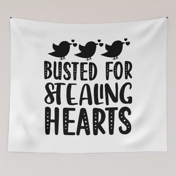 Item preview, Busted For Stealing Hearts Funny Quotes designed and sold by mohalaz.