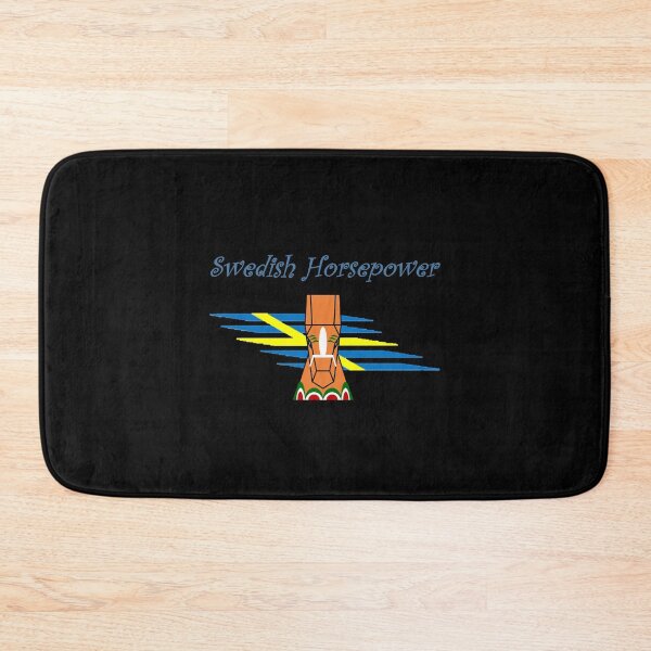 Item preview, Swedish Horsepower Dala Face and Wind Flag on Black designed and sold by HighCountry2021.