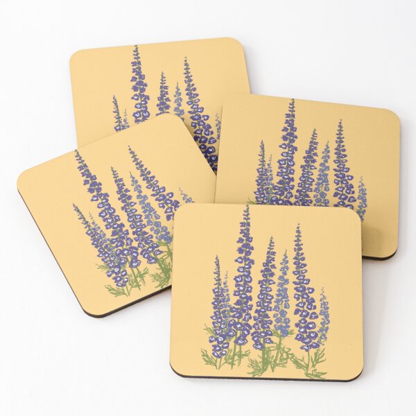 Item preview, Larkspurs Drawing - larkspur bluebell floral illustration designed and sold by rachelhirst.