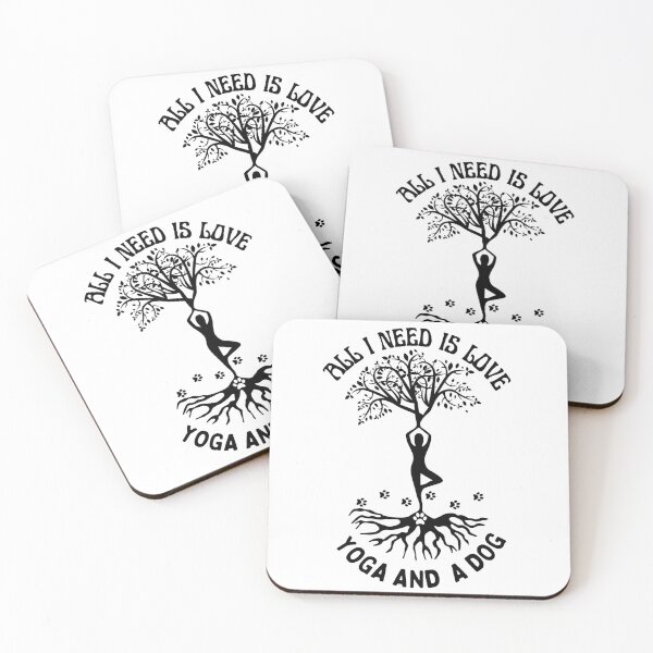 Item preview, ALL I NEED IS LOVE YOGA AND A DOG  designed and sold by Kwayako.