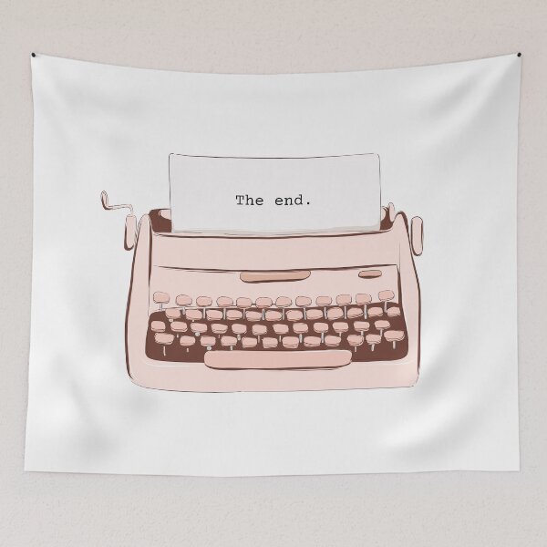 Item preview, The End Typewriter Great Writer Writing Design Novel Novelist designed and sold by Nathalie Aynié.