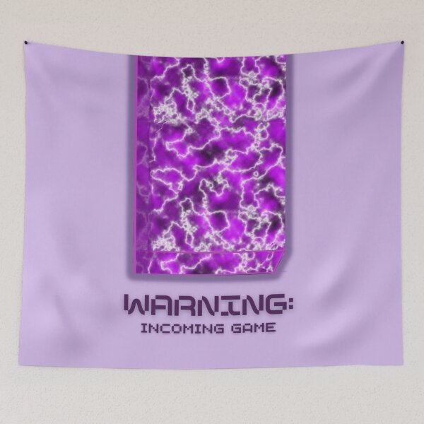 Item preview, WARNING: Incoming Game (Purple Background) designed and sold by SillyFun.