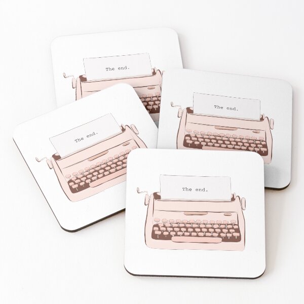 Item preview, The End Typewriter Great Writer Writing Design Novel Novelist designed and sold by Nathalie Aynié.