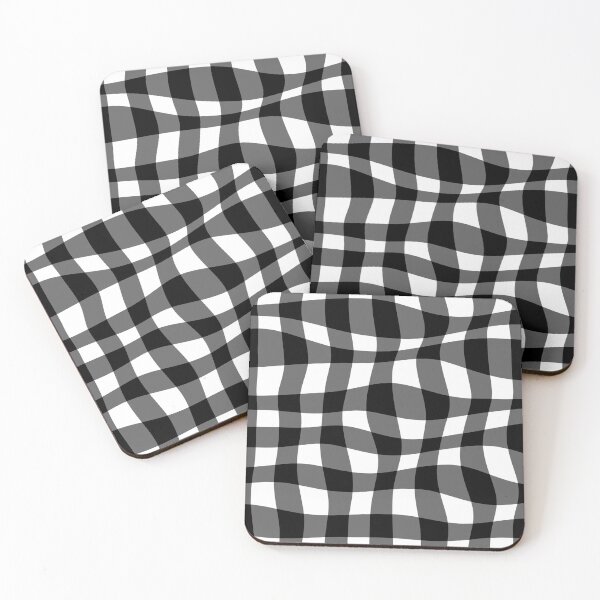 Item preview, Warped Checkered Gingham Pattern (black/white) designed and sold by Design Minds Boutique.