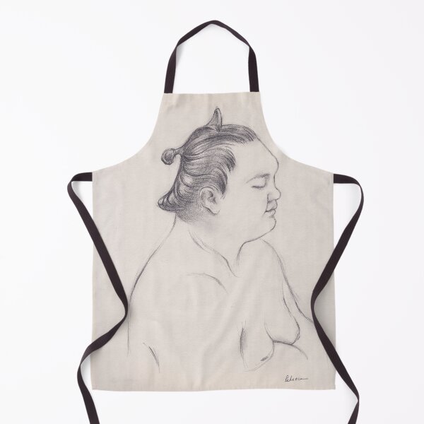 Item preview, Calm Before the Storm - Pencil drawing of legendary sumo wrestler Hakuho designed and sold by Rebecca Rees.