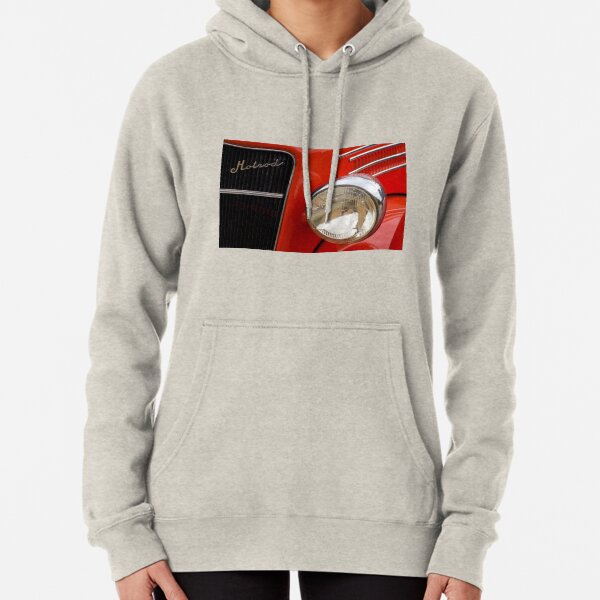 Red Hotrod Head light Pullover Hoodie