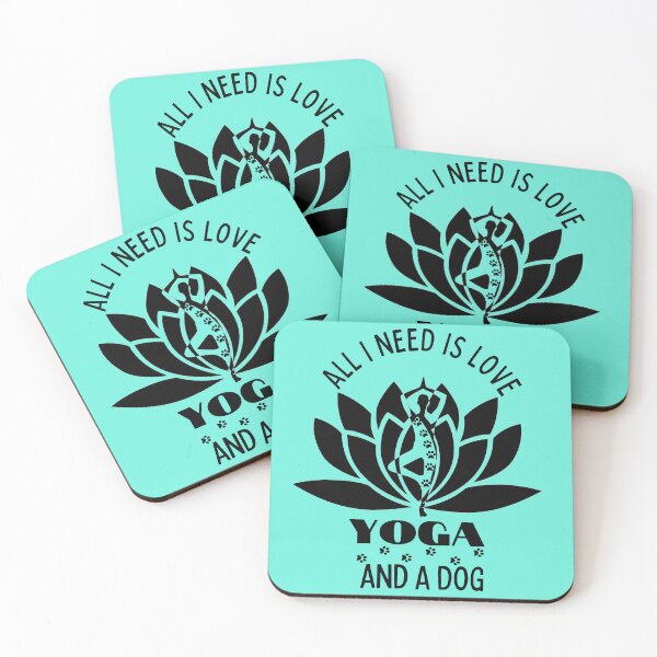 Item preview, ALL I NEED IS LOVE YOGA  AND A DOG  designed and sold by Kwayako.