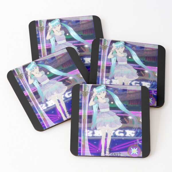 Item preview, 4 of Swords - idol tarot designed and sold by LanDiMonk.