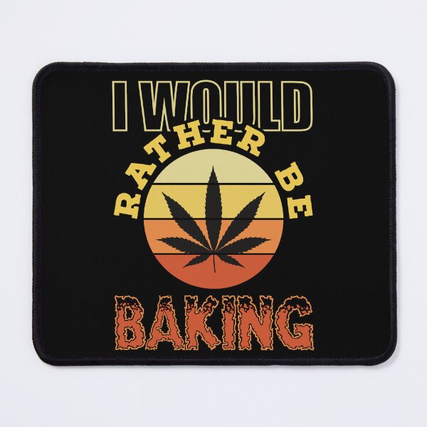 Item preview, Retro Vintage Sunset Orange Pot leaf-I would rather be baking designed and sold by YomeHayin.