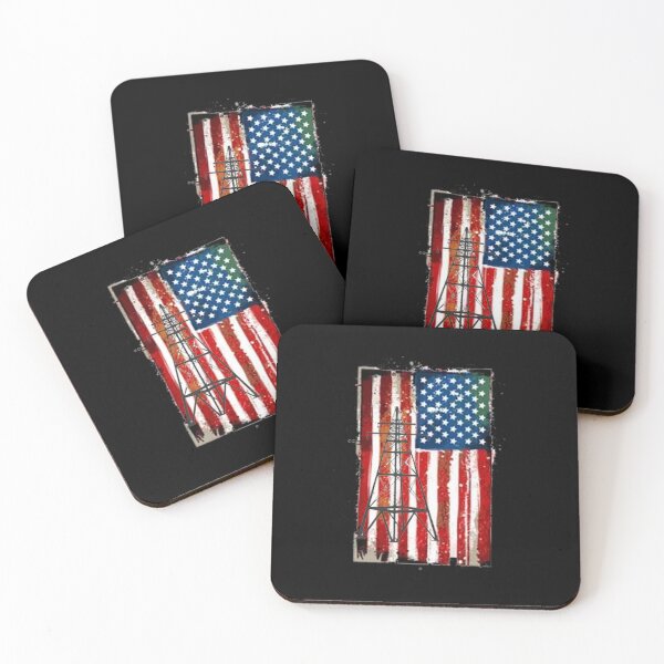 Item preview, Red Transmission Tower American Flag designed and sold by rachidhaz.