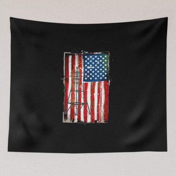 Item preview, Red Transmission Tower American Flag designed and sold by rachidhaz.