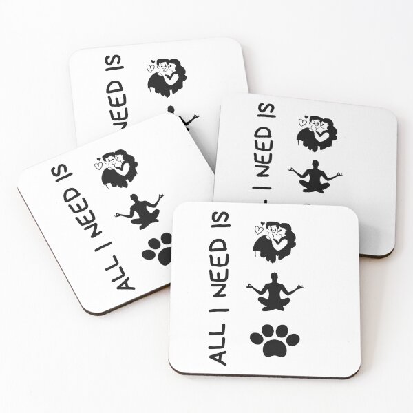 Item preview, Funny Yoga Dog Lovers All I Need Is Love And Yoga And A pet Dog Sticker designed and sold by bushra-tees.