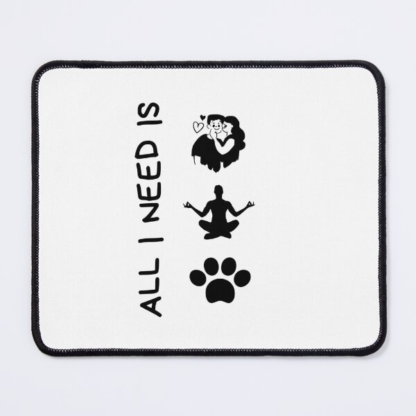 Item preview, Funny Yoga Dog Lovers All I Need Is Love And Yoga And A pet Dog Sticker designed and sold by bushra-tees.