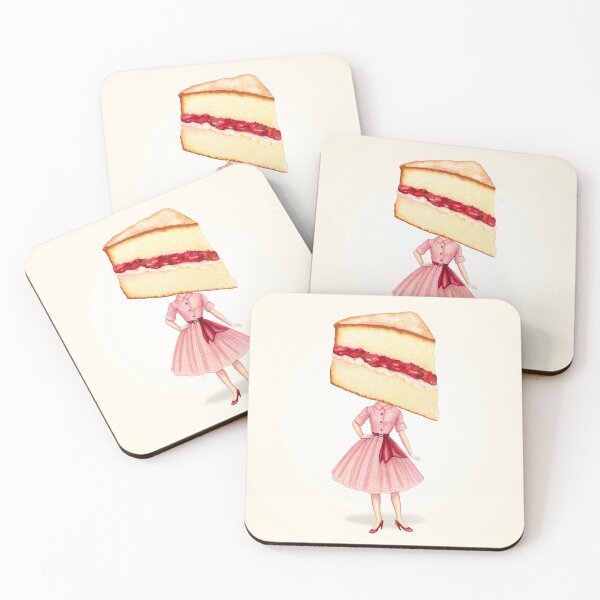 Item preview, Cake Head Pin-Up - Victoria Sponge designed and sold by Kelly  Gilleran.