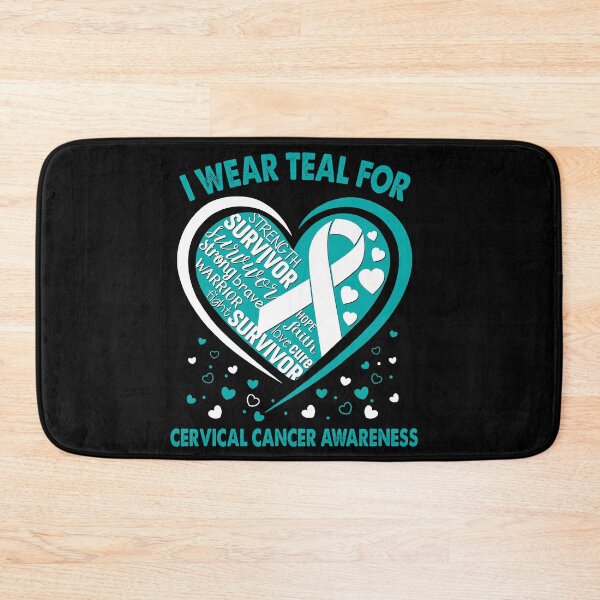 Item preview, I Wear Teal For Cervical Cancer Survivor Heart Ribbon designed and sold by heppenp.
