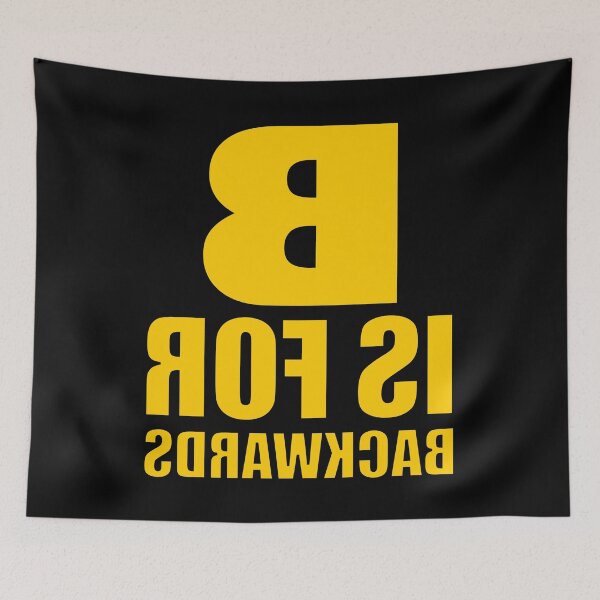 Item preview, B Is For Backwards Golden Yellow designed and sold by artfulnotebook.