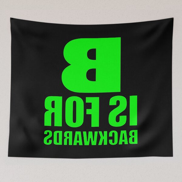 Item preview, B Is For Backwards Lime Green designed and sold by artfulnotebook.