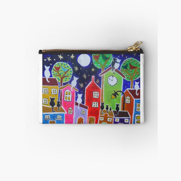 Item preview, Cats Moon Gazing on Qukry Colourful Roofs designed and sold by Casimirasart.