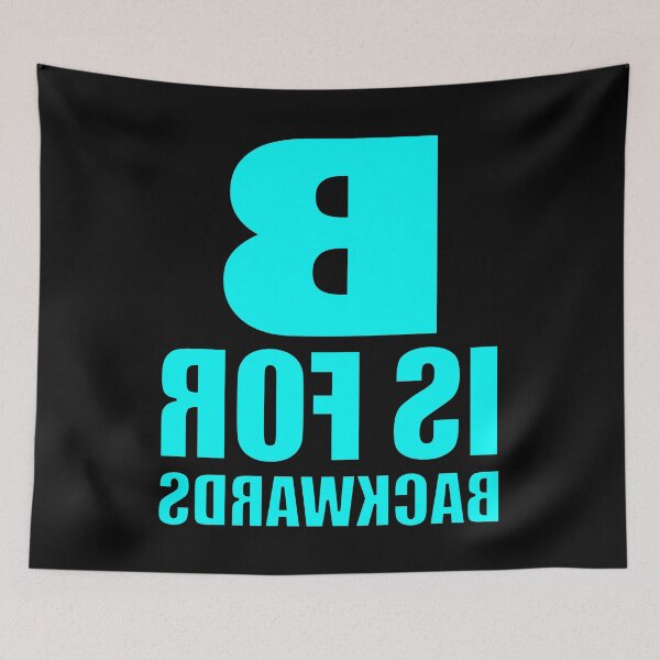 Item preview, B Is For Backwards Turquoise designed and sold by artfulnotebook.