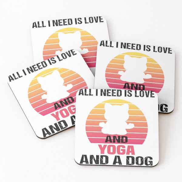 Item preview, All I Need Is Love And Yoga And A Dog designed and sold by KHABIRITI.