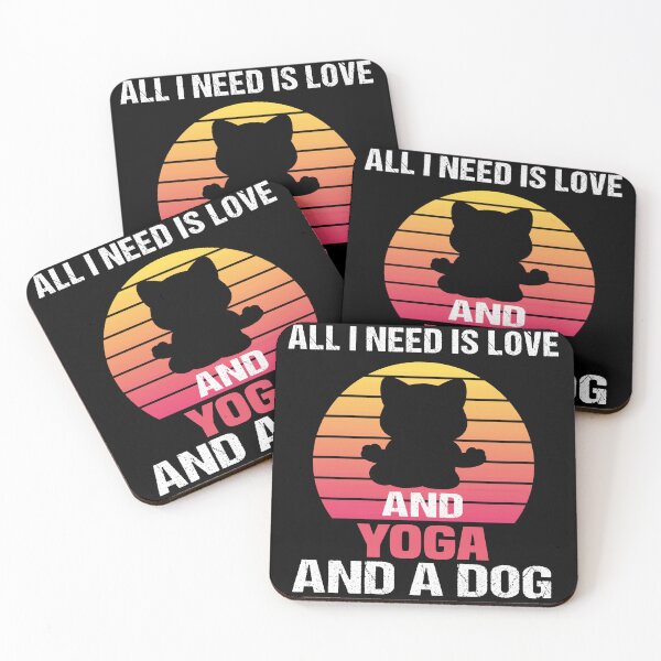 Item preview, All I Need Is Love And Yoga And A Dog designed and sold by KHABIRITI.