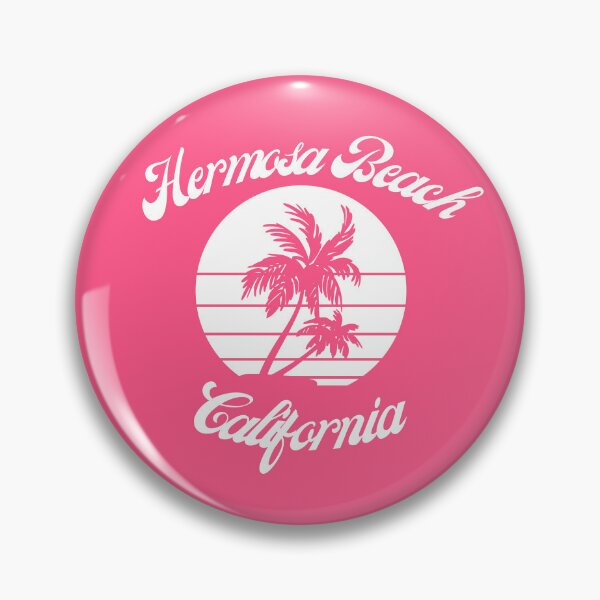 Item preview, Hermosa Beach California (White + Hot Pink) designed and sold by Just-Basic.