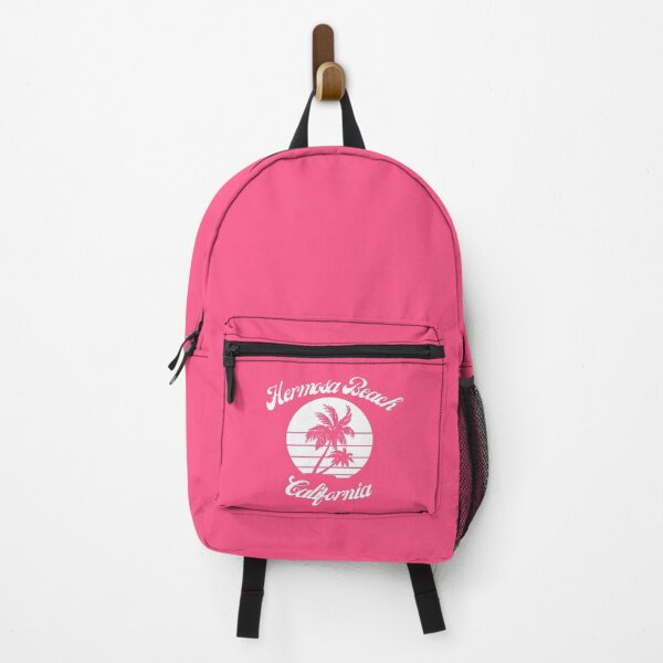 Item preview, Hermosa Beach California (White + Hot Pink) designed and sold by Just-Basic.