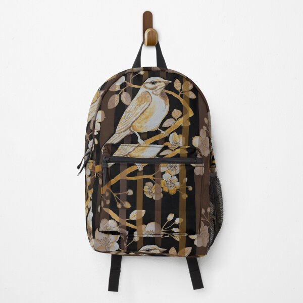 Item preview, Oriental Bird with flower and stripes, Zen, art by Miguel Matos Official designed and sold by MiguelMatosArt.