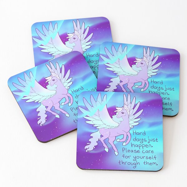 Item preview, "Hard Days Just Happen" Aurora Borealis Pegasus designed and sold by thelatestkate.