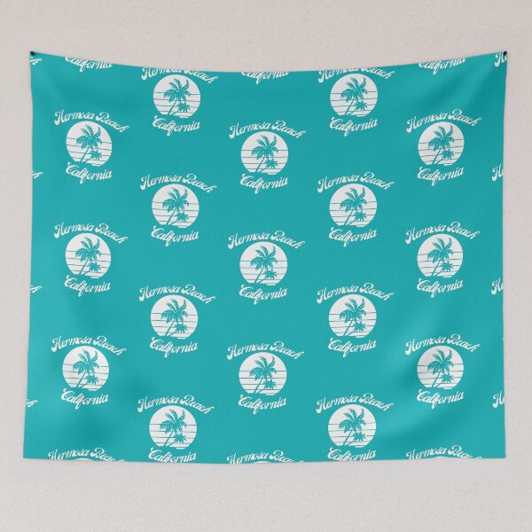 Item preview, Hermosa Beach California (White + Teal) designed and sold by Just-Basic.