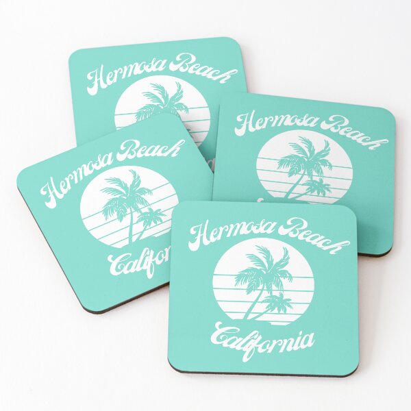 Item preview, Hermosa Beach California (White + Seafoam) designed and sold by Just-Basic.