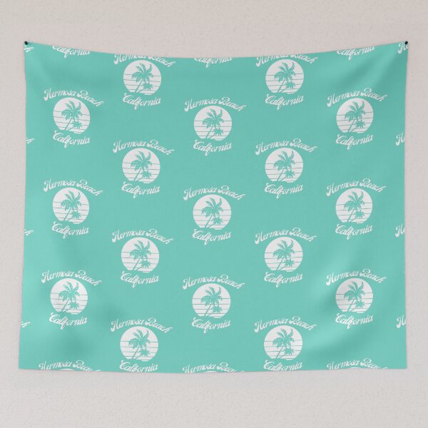 Item preview, Hermosa Beach California (White + Seafoam) designed and sold by Just-Basic.