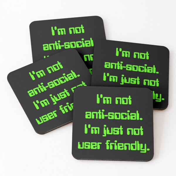 Item preview, I'm Not Anti-Social designed and sold by Conjuration.