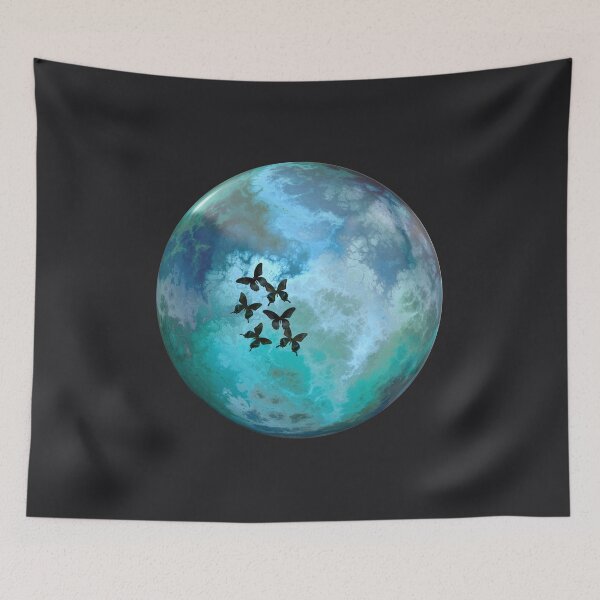 Item preview, Magical Blue Moon and Beautiful Butterflies designed and sold by cerenalkan.