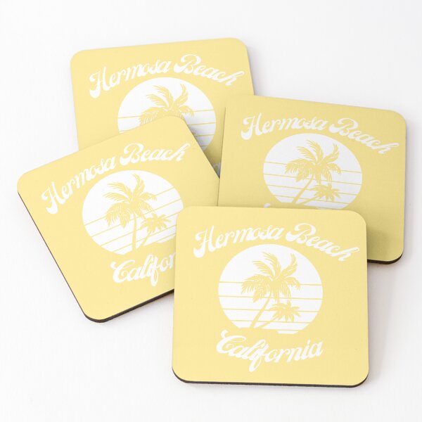 Item preview, Hermosa Beach California (White + Yellow) designed and sold by Just-Basic.