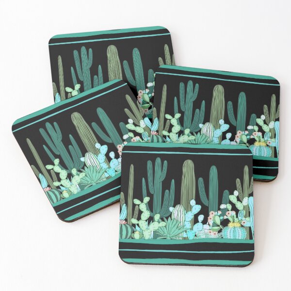 Item preview, Watercolour cacti & succulents designed and sold by cutecrazytshirt.