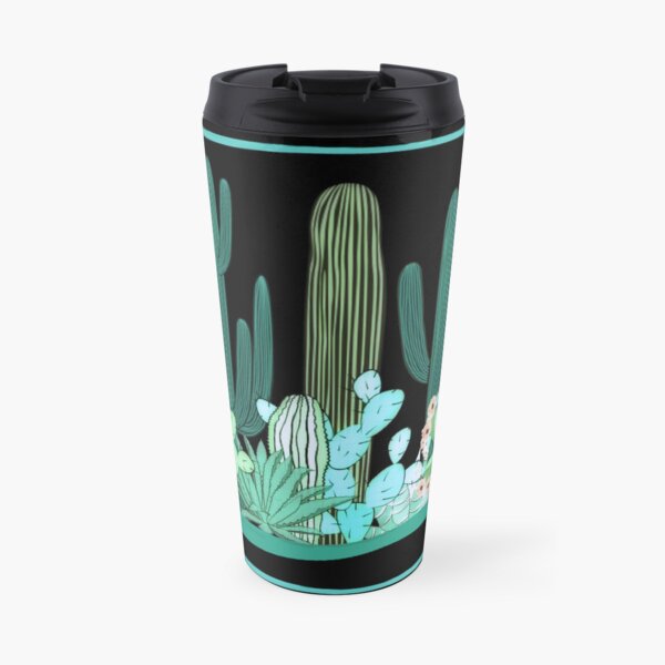 Watercolour cacti & succulents Travel Mug
